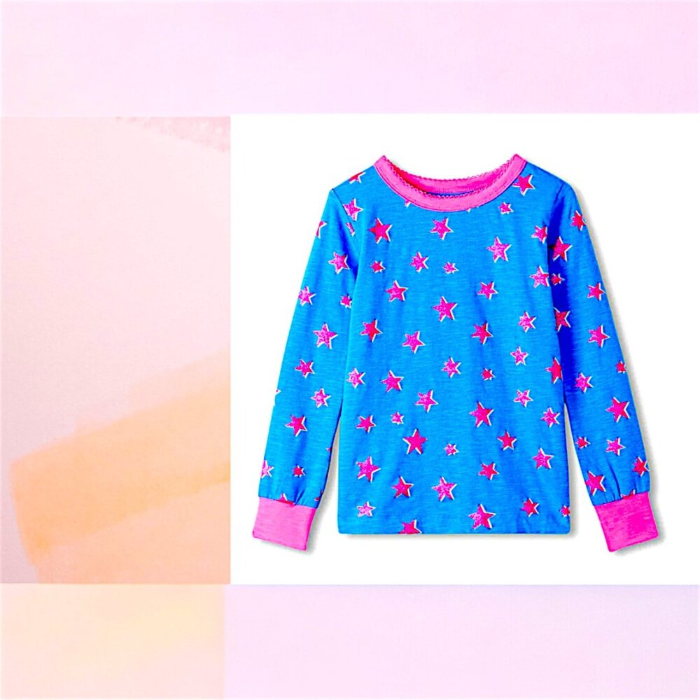 Twinkle Star Dreamwear – Blue & Pink Pajama Set for Girls 4T NWT Cotton - Picture 4 of 7